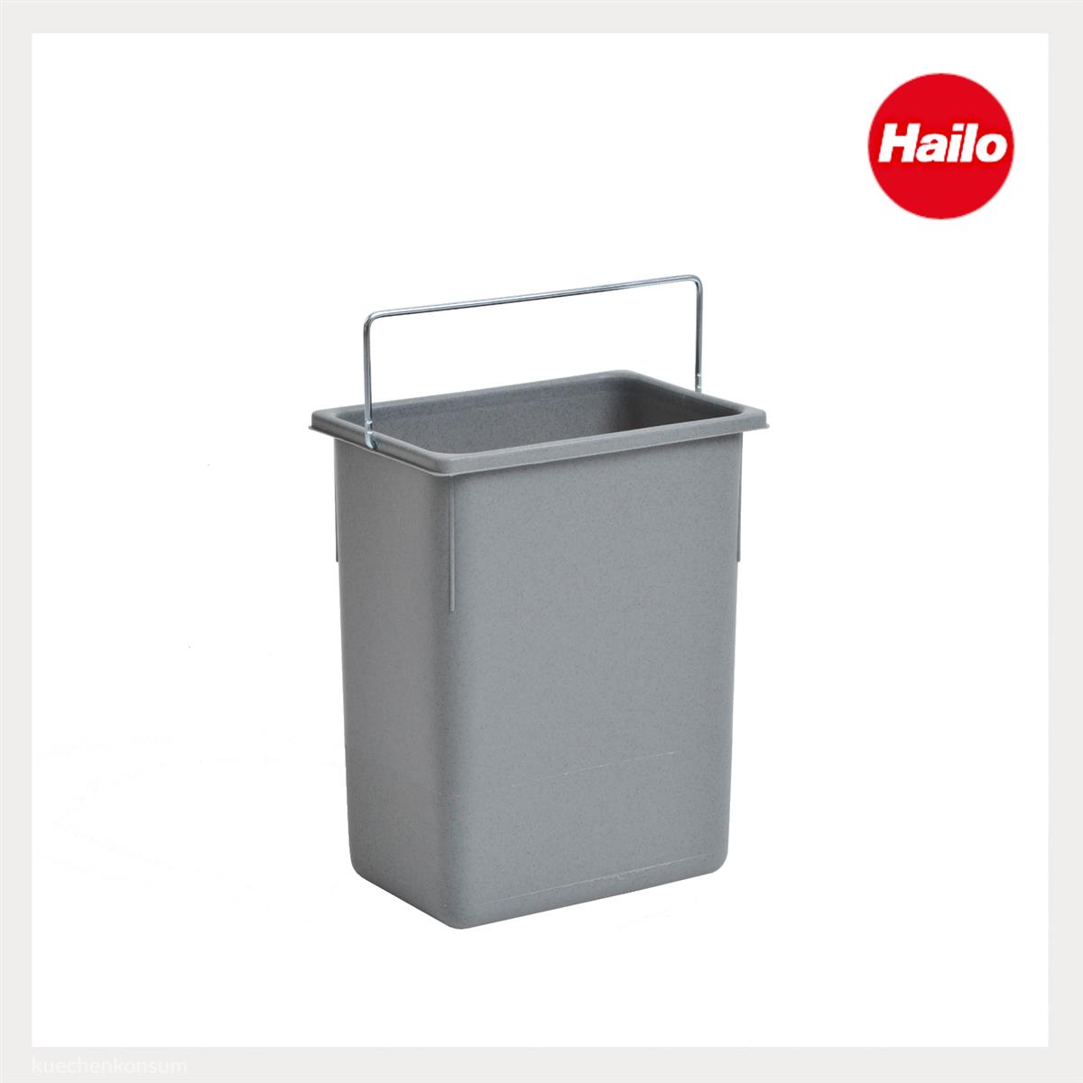 Hailo Inneneimer 1094089 hellgrau 8,5 L 226 x 150 x 287 mm mit Henkel