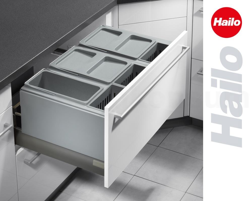 Hailo Abfallsammler 3630801 XX Inset Aufsatz XXL 2x 18 + 12 Liter