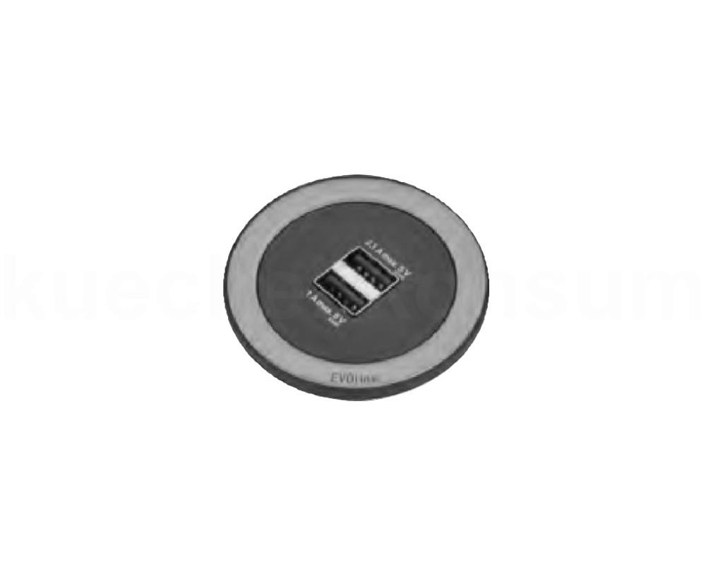 Schulte EVOline One Einbau USB Charger 00.014 schwarz Edelstahl