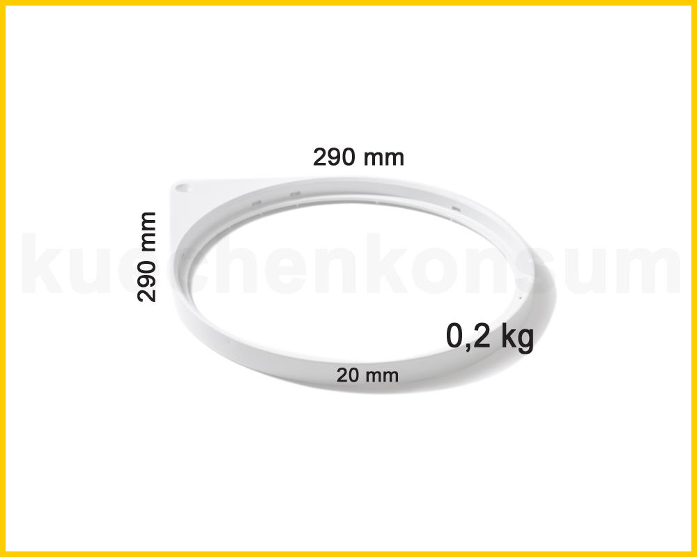 Hailo Mantelring oben 1090319 weiß Compact-Box und Mono Abfallsammler