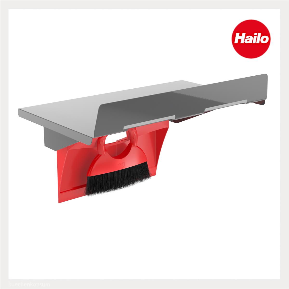 Hailo Universalablage 3271811 dunkelgrau mit Kehrset rot