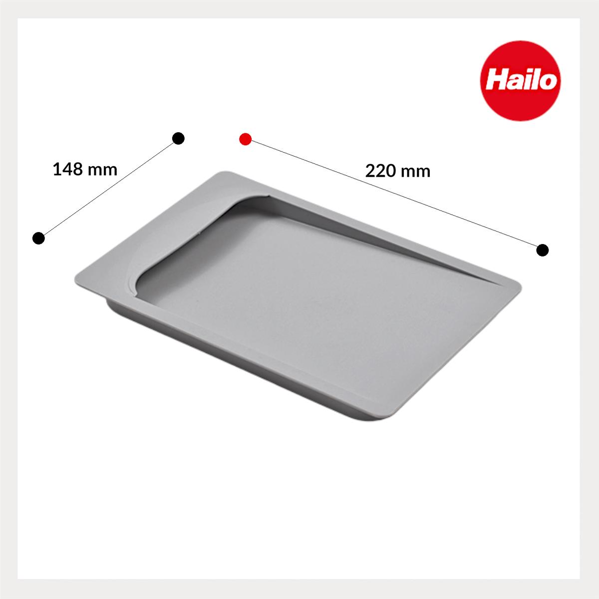Hailo 8,5 Liter Behälterdeckel 1082739 hellgrau 220 x 148 x 18 mm