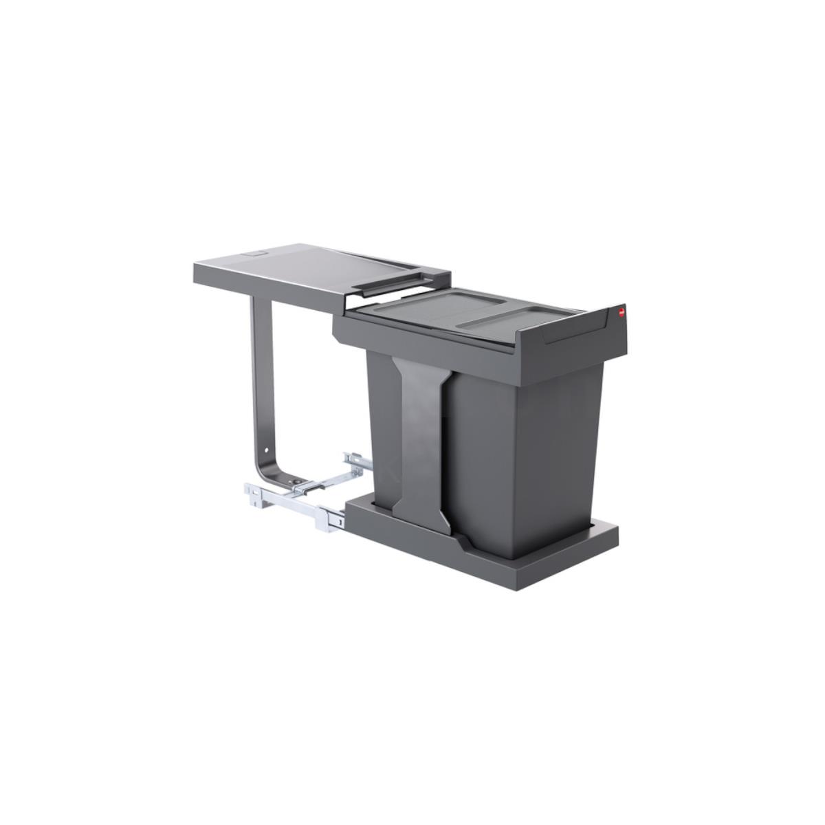 Hailo Abfallsammler 3635002 AS Swing Solo manuell 20 Liter mit Deckel