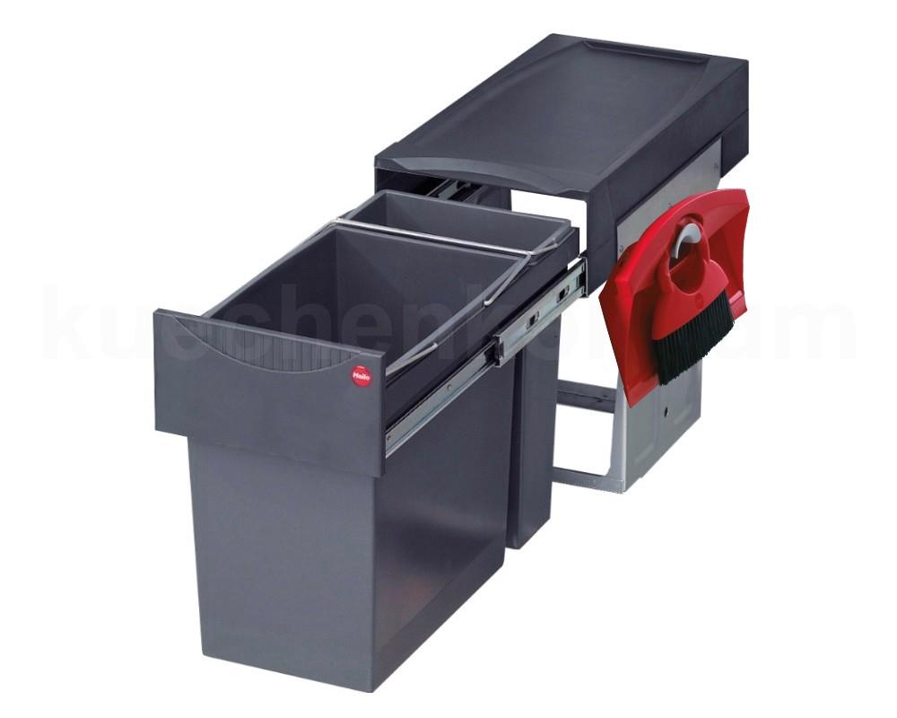 Hailo Abfallsammler 3666711 TA Swing Tandem 24 + 7 Liter mit Kehrset