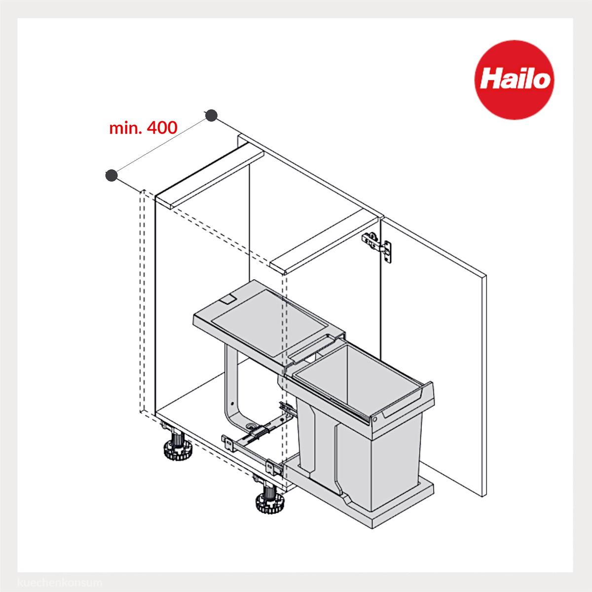 Hailo Abfallsammler 3635001 AS Swing Solo manual 20 Liter