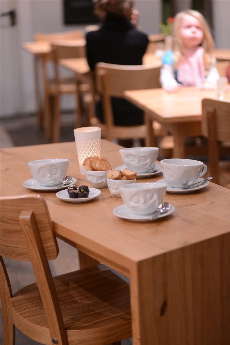 TV Tasse Kaffeetasse 41.01 Grinsend mit Untertasse weiß