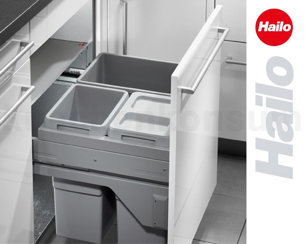 Hailo Abfallsammler 3610631 CS Slide Euro-Cargo S 2x 13 + 30 Liter