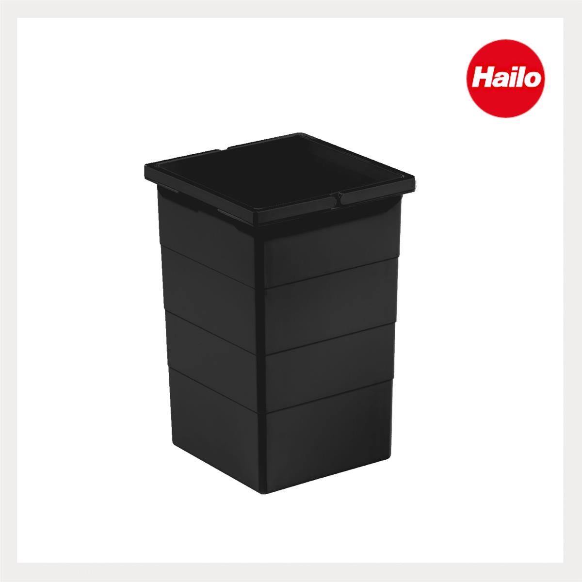 Hailo Inneneimer 1225979 tiefschwarz 15 L 226 x 233 x 350 mm