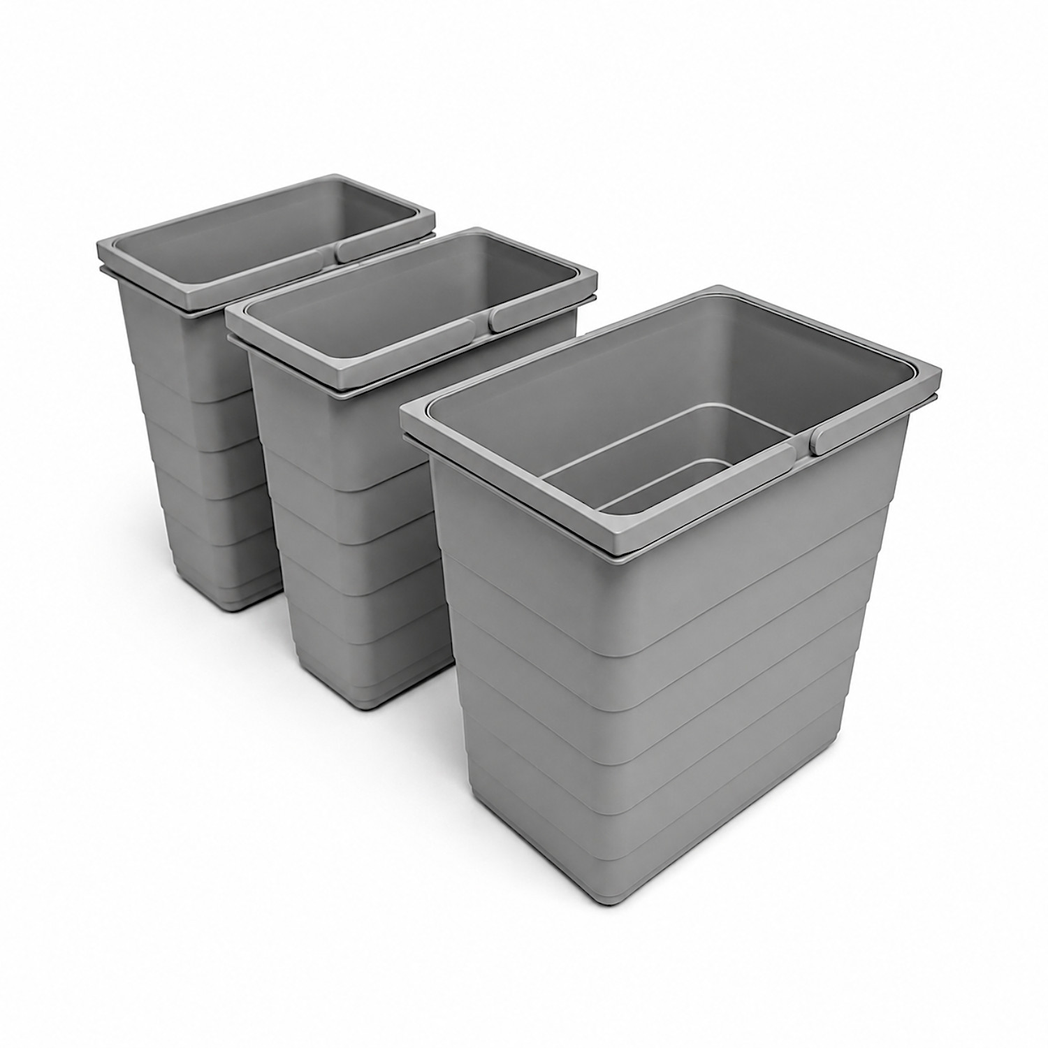 ninka Inneneimer-Set 5055.91 eins2vier hellgrau 2x 8 + 17 Liter 310 mm Höhe