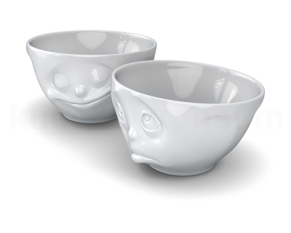 TV Tasse Schälchen-Set 23.01 Glücklich und Och Bitte mittel weiß