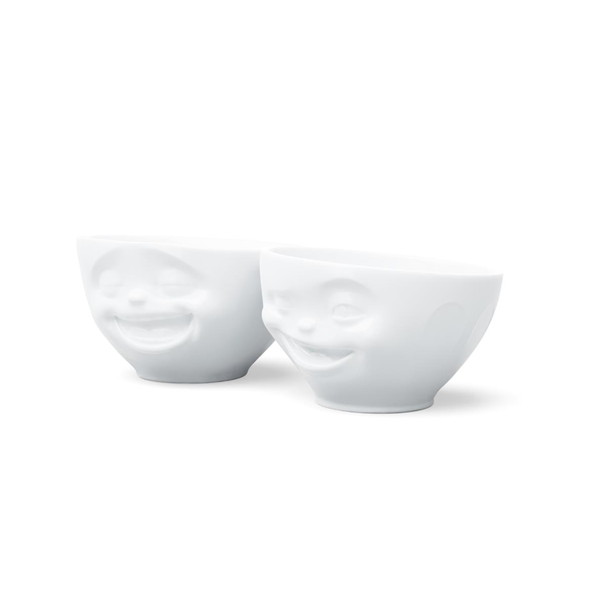TV Tasse Schälchen-Set 71.01 Lachend und Zwinkernd mittel weiß