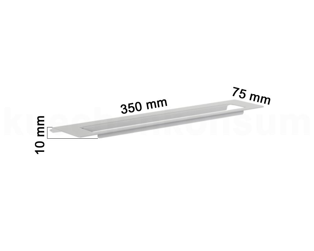 Linero MosaiQ Obere Tuchleiste zum Aufstecken titangrau 350 x 75 x 10 mm