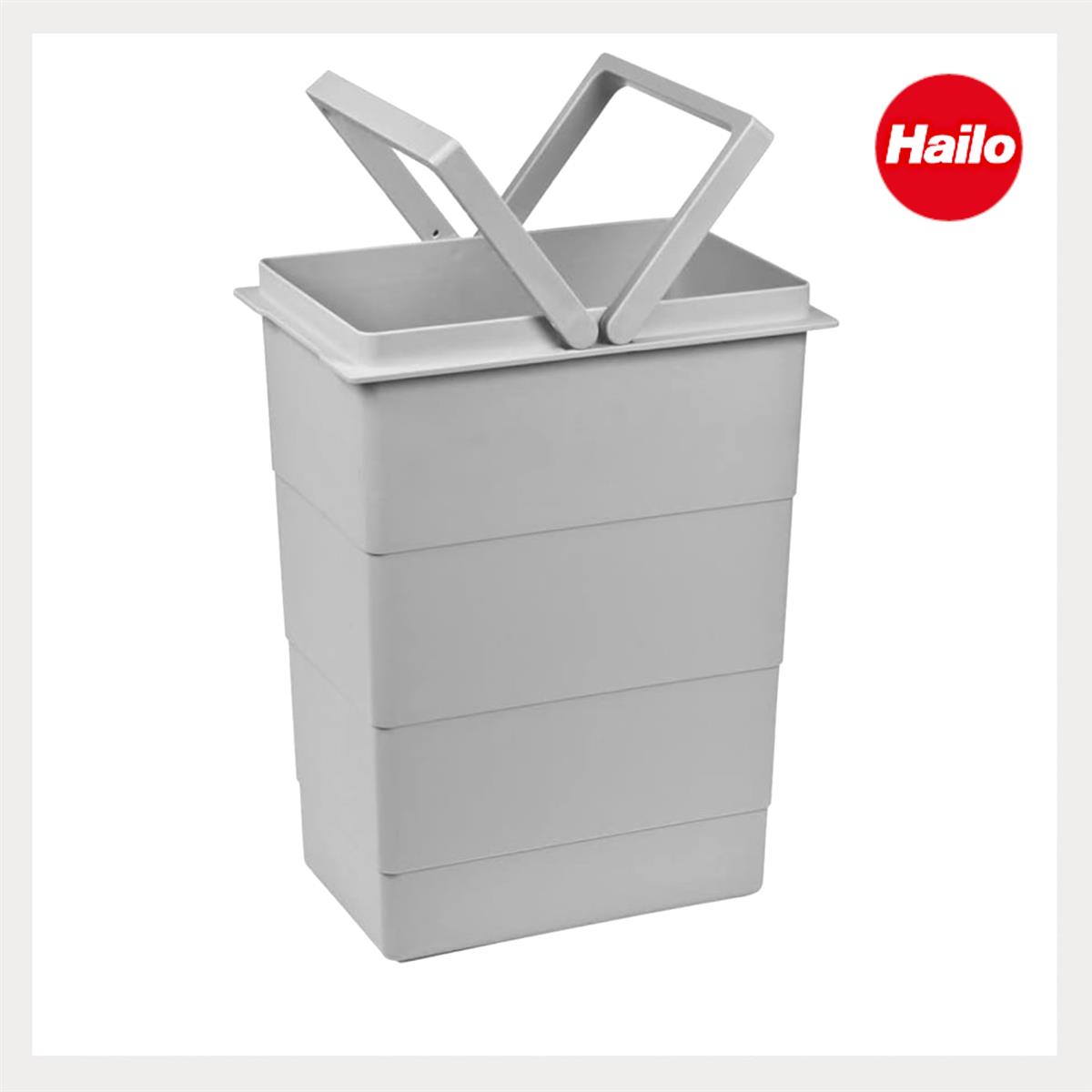 Hailo Inneneimer 1075959 hellgrau 8 L 226 x 156 x 295 mm 2 Henkel