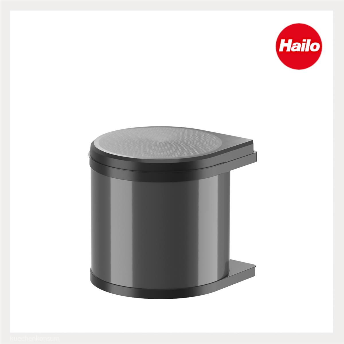 Hailo Abfallsammler 3512071 schwenkbar Mono 12 Liter Dunkelgrau