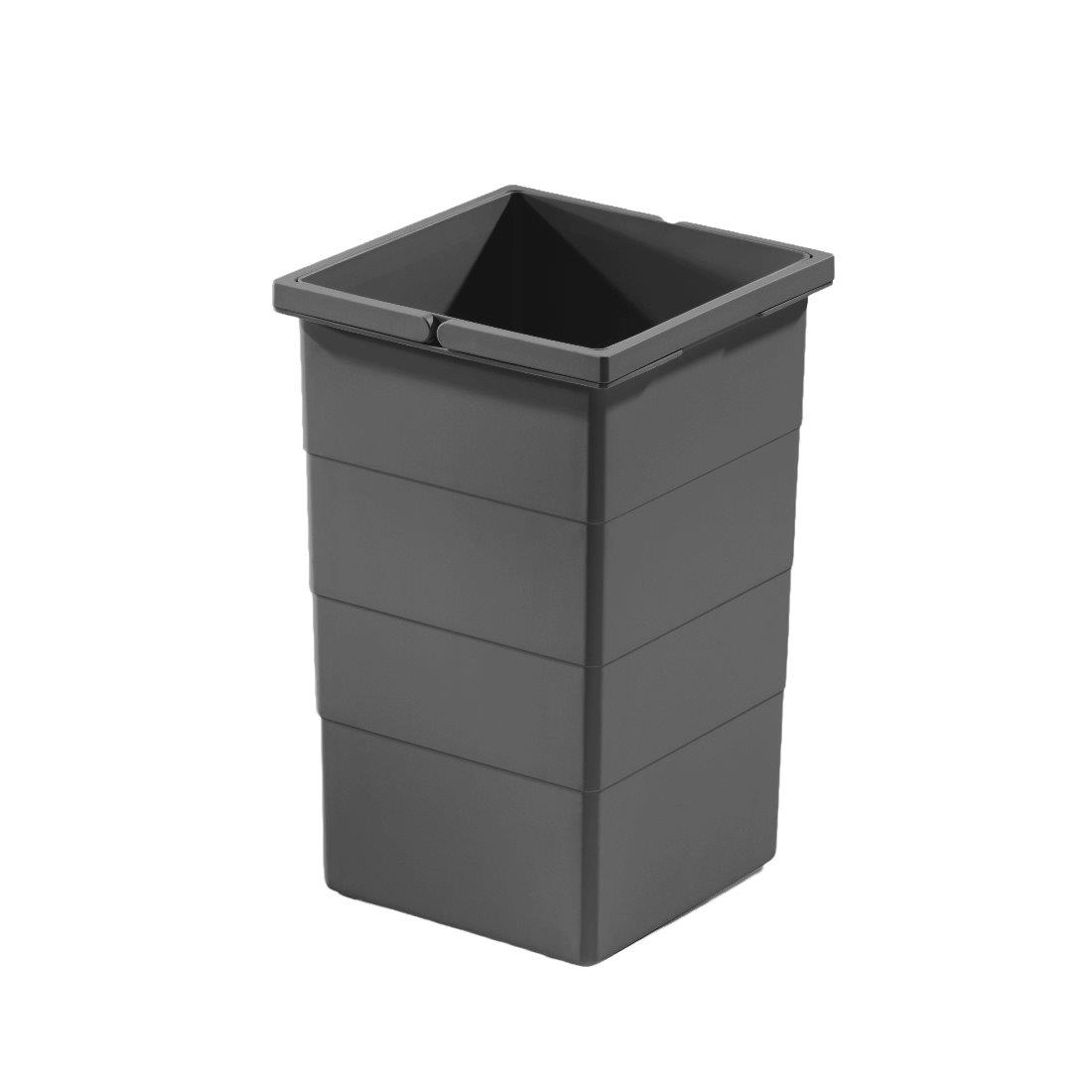 Hailo Inneneimer 1129949 dunkelgrau 15 Liter 226x233x350 mm mit Deckel