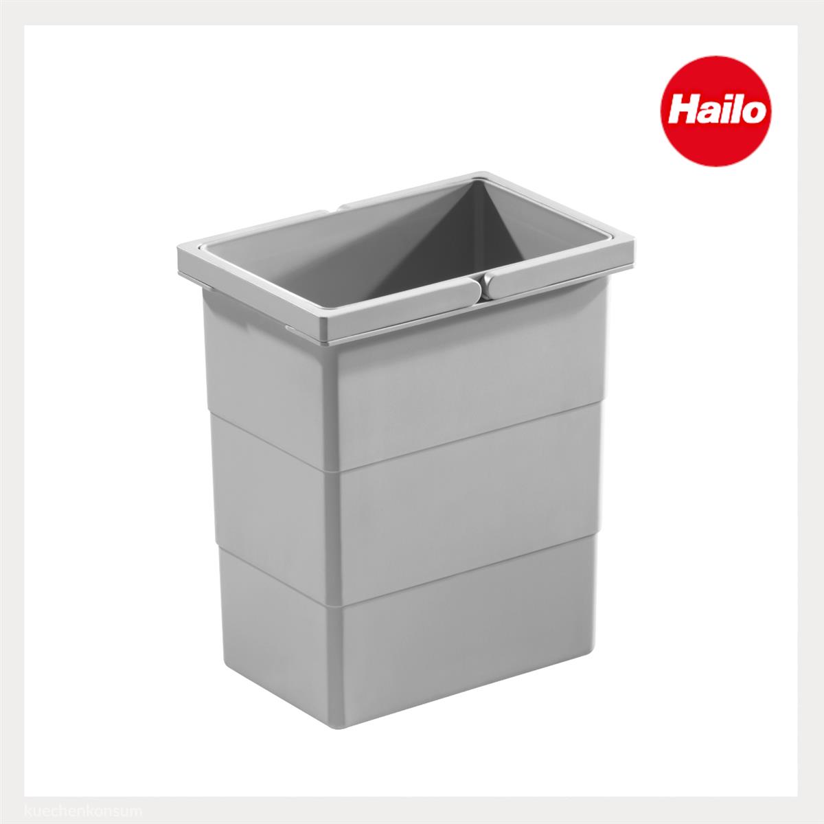 Hailo Inneneimer 1102439 hellgrau 7 Liter 226 x 156 x 255 mm 2 Henkel