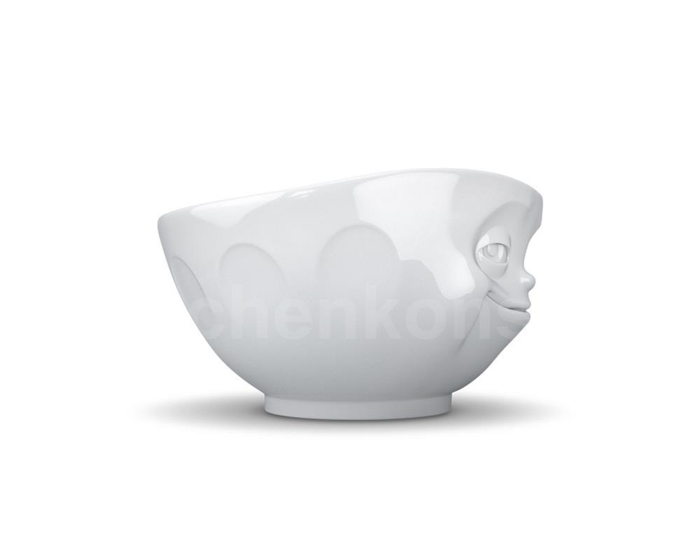 Tasse Schale 01 grinsend und 02 schmollend 500 ml weiß