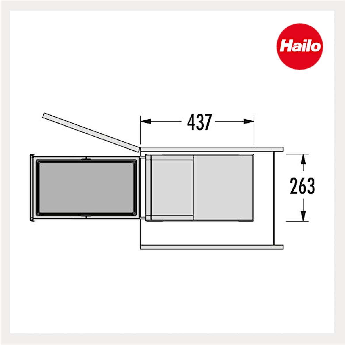Hailo Abfallsammler 3666911 Einbau SingleBox 28 Liter