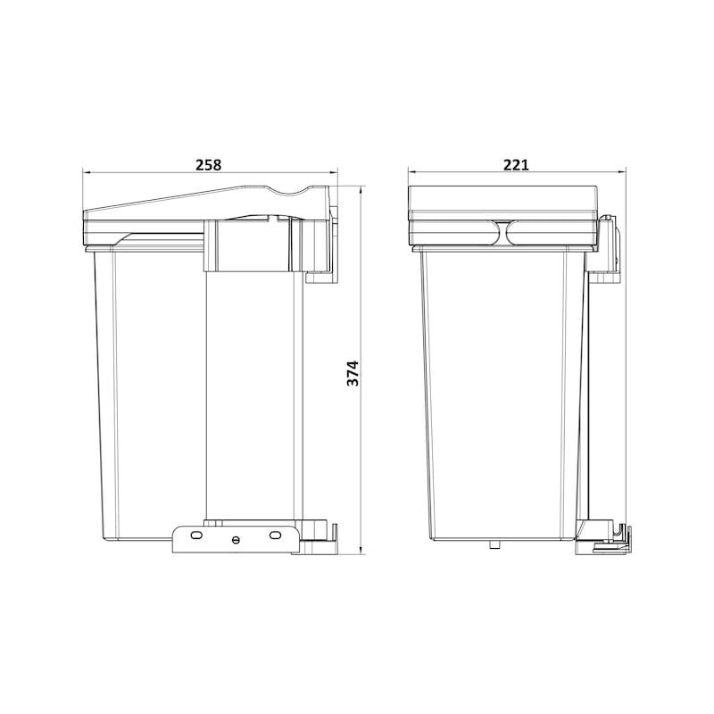 Envi Single Abfallsammler 20795 Lavagrau 10 Liter