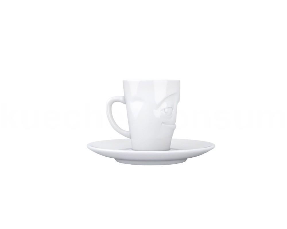 TV Tasse Espresso Mug 11 verschmitzt weiß mit Henkel