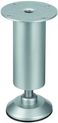 Möbelfuß Metall 2315 Edelstahlfarbig höhenverstellbar 150-170 mm