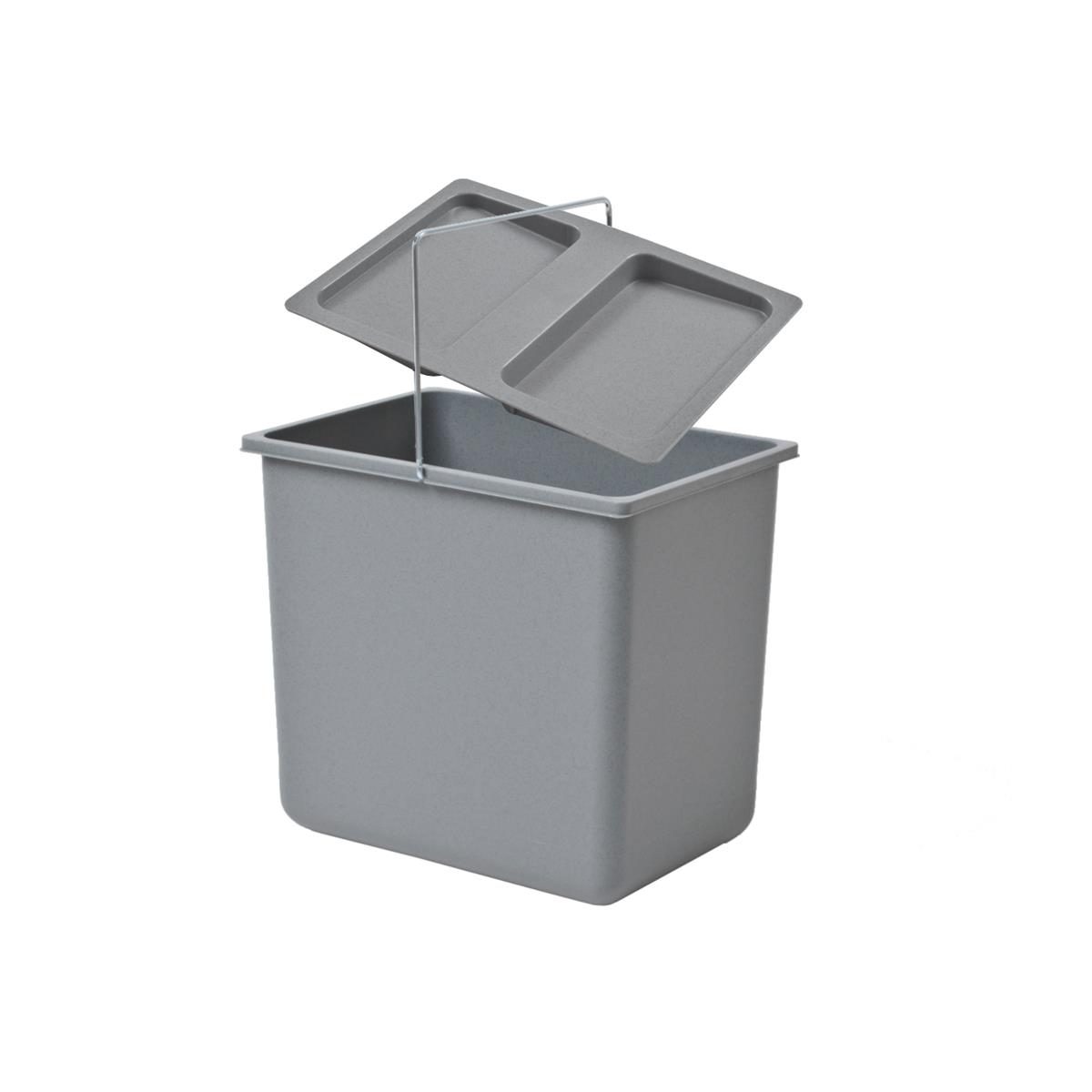 Hailo Inneneimer 1094079 mit Deckel hellgrau 18 L 316 x 226 x 286 mm
