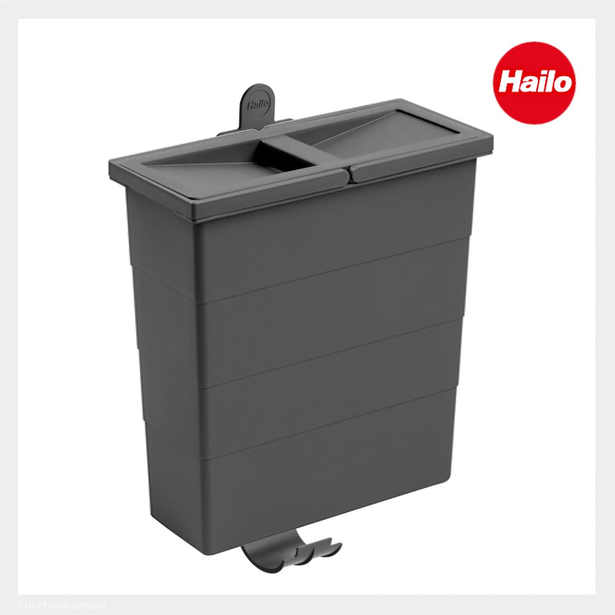 Hailo Inneneimer 1134665 ReadyBin 12 L  320 x 141 x 350 mm mit Deckel und Wandhalter