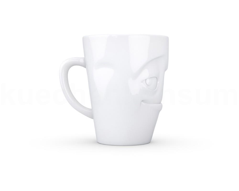 TV Tasse Kaffeebecher 82.01 Henkelbecher Verschmitzt weiß