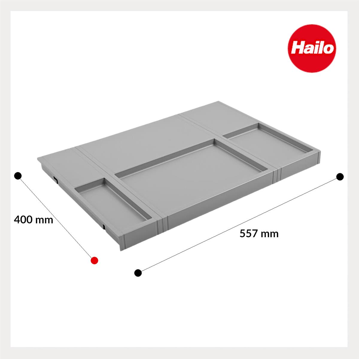 Hailo Multideckel 1109749 Tablarboden für 60 cm Schrank Hellgrau