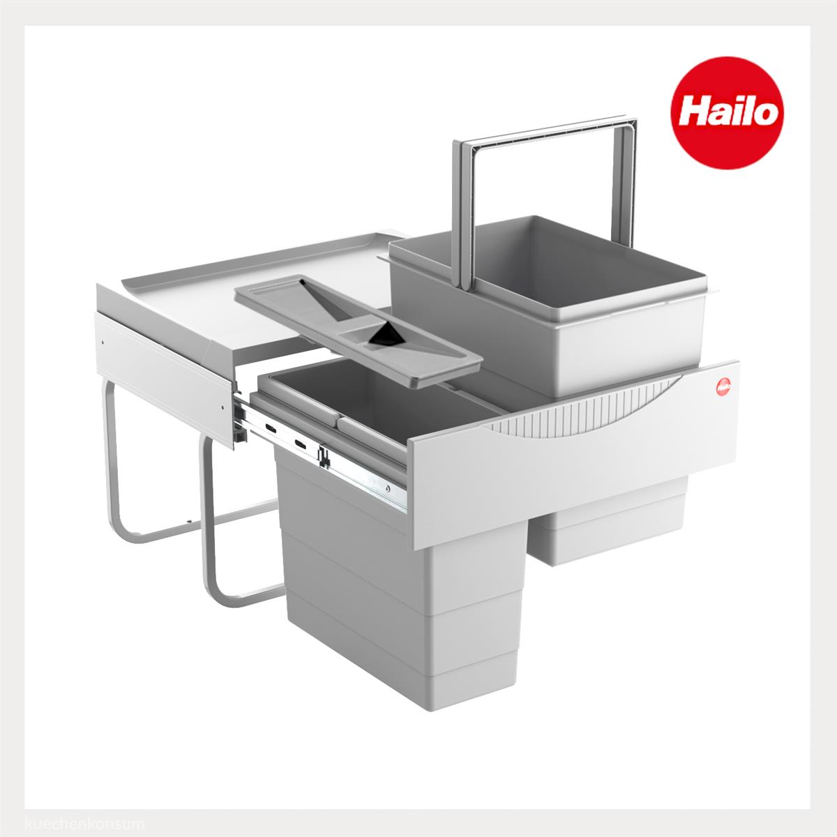 Hailo Abfallsammler 3644702 TR Swing Raumspar-Tandem-S 18 + 12 Liter