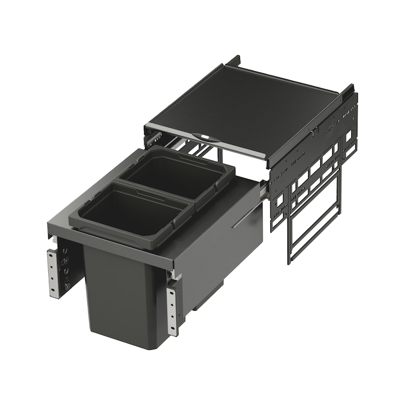 Vauth Sagel Abfallsammler 720740 Envi Space 2x 10 Liter Lavagrau