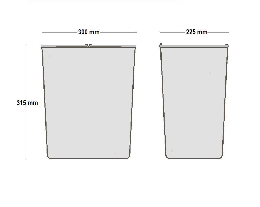 Ekotech Ersatzeimer 2x 16 Liter für Aladin o Ekko grau