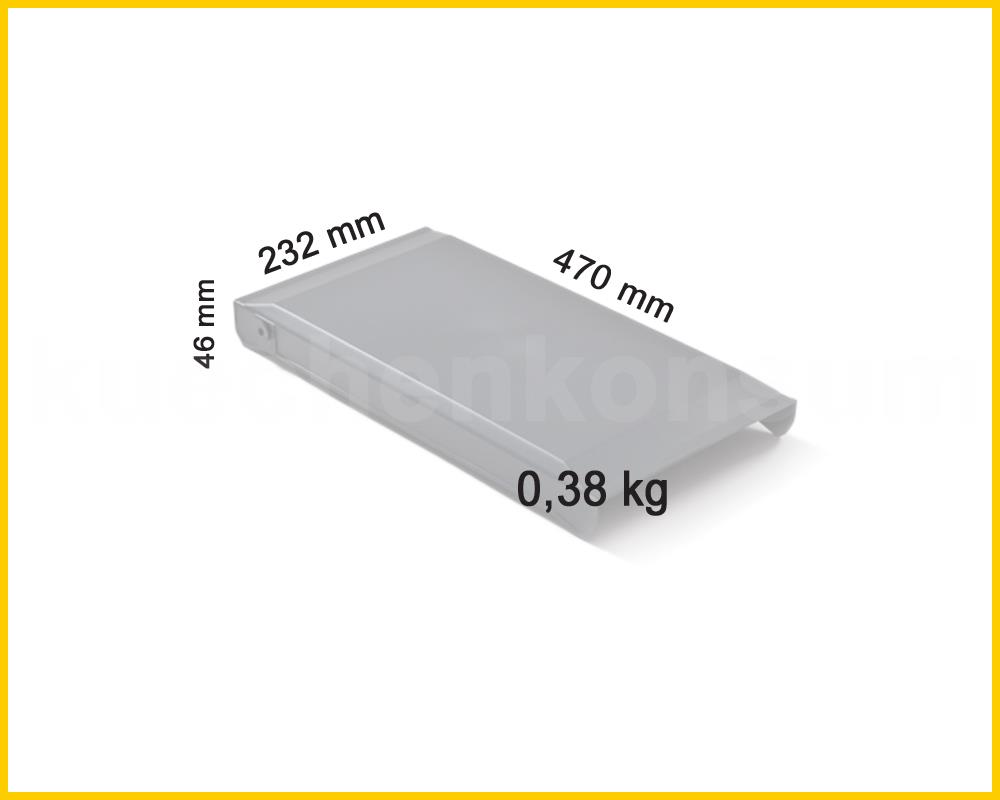 Hailo Deckel 1081849 dunkelgrau 232 x 470 x 46 mm