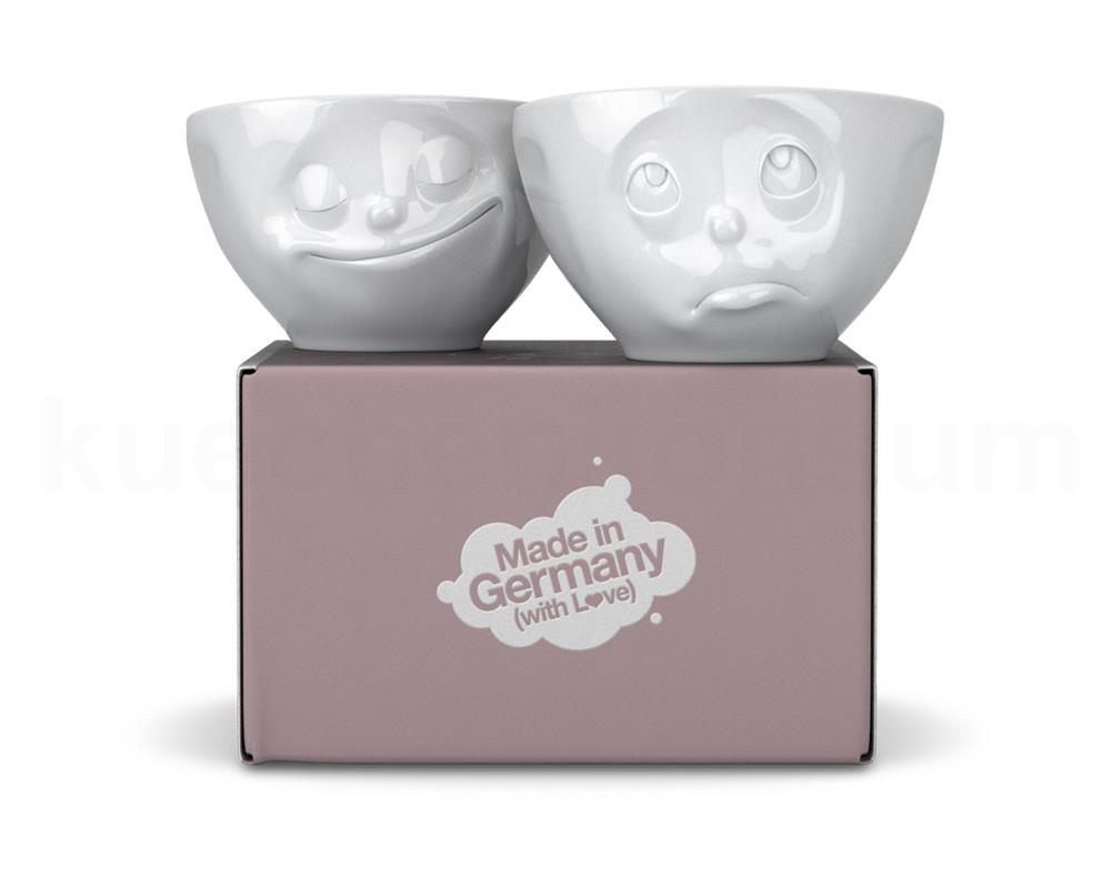 TV Tasse Schälchen-Set 23.01 Glücklich und Och Bitte mittel weiß