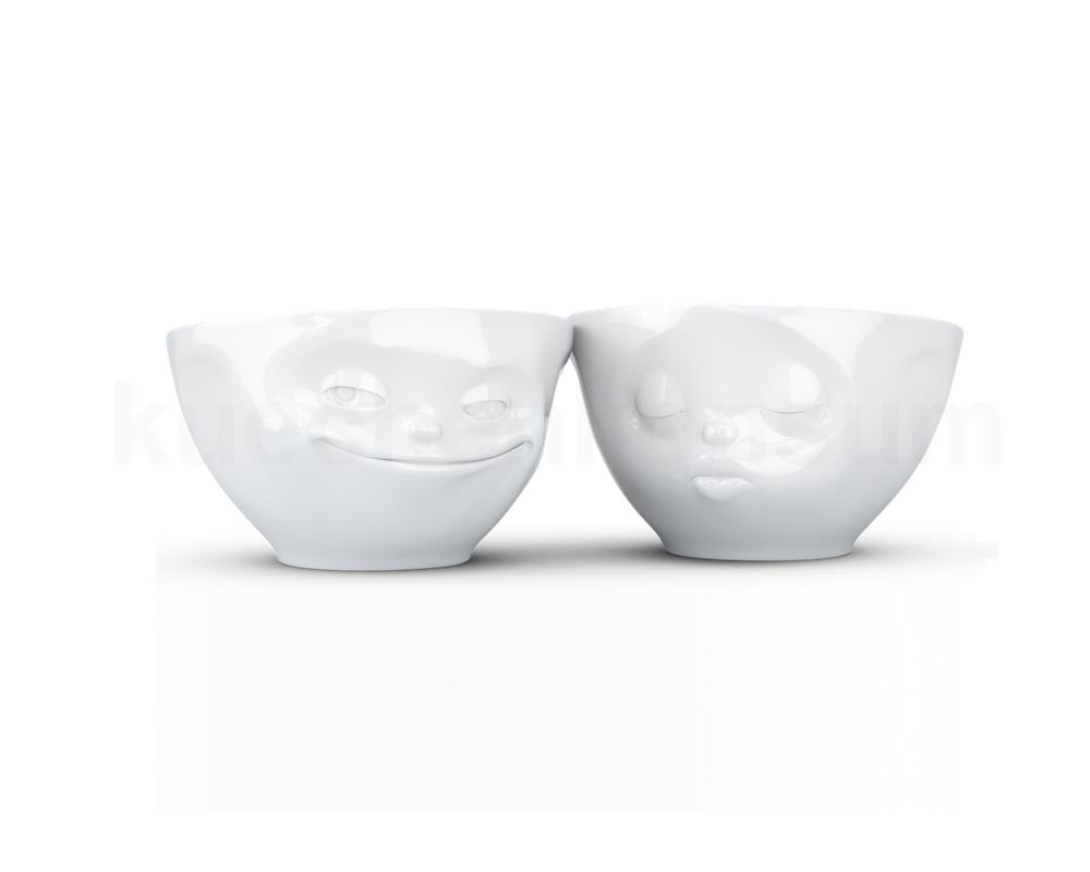 TV Tasse Dip-Set 21.01 Happy und Kiss klein weiß
