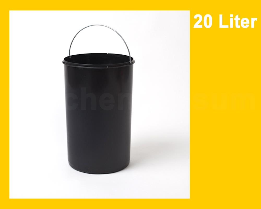 Hailo Inneneimer 1030459 rund mit Henkel schwarz 20 Liter 272 x 415 mm