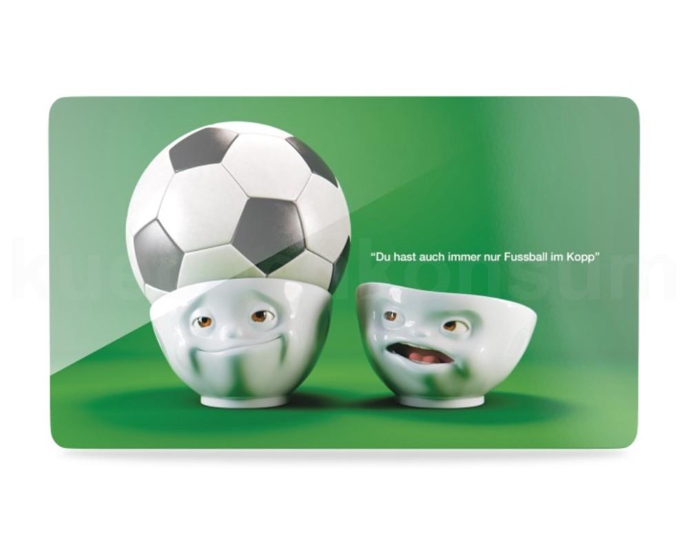 TV Tasse Frühstücksbrettchen 01.11 Fußball im Kopp