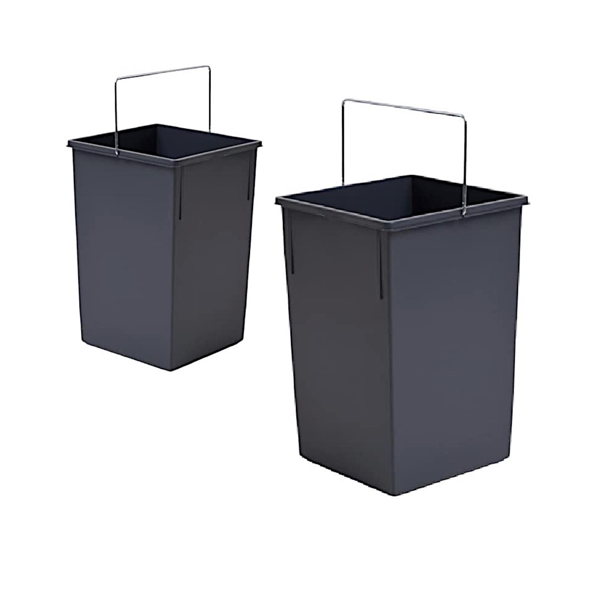 Hailo Eimerpaar 1008879 dunkelgrau 15 Liter 230x220x350 mm mit Henkel