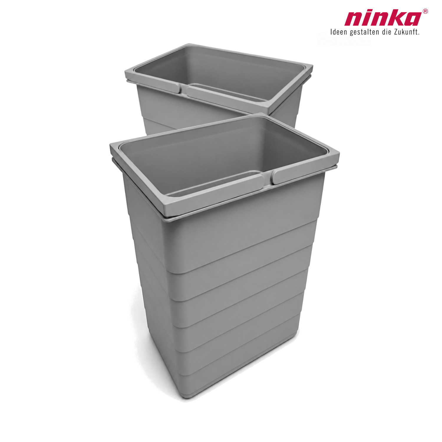 ninka Inneneimer-Set 5055.94 eins2vier hellgrau 2 x 8 L