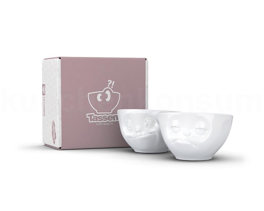 TV Tasse Schälchen-Set 26.01 Lecker und Verpennt mittel weiß