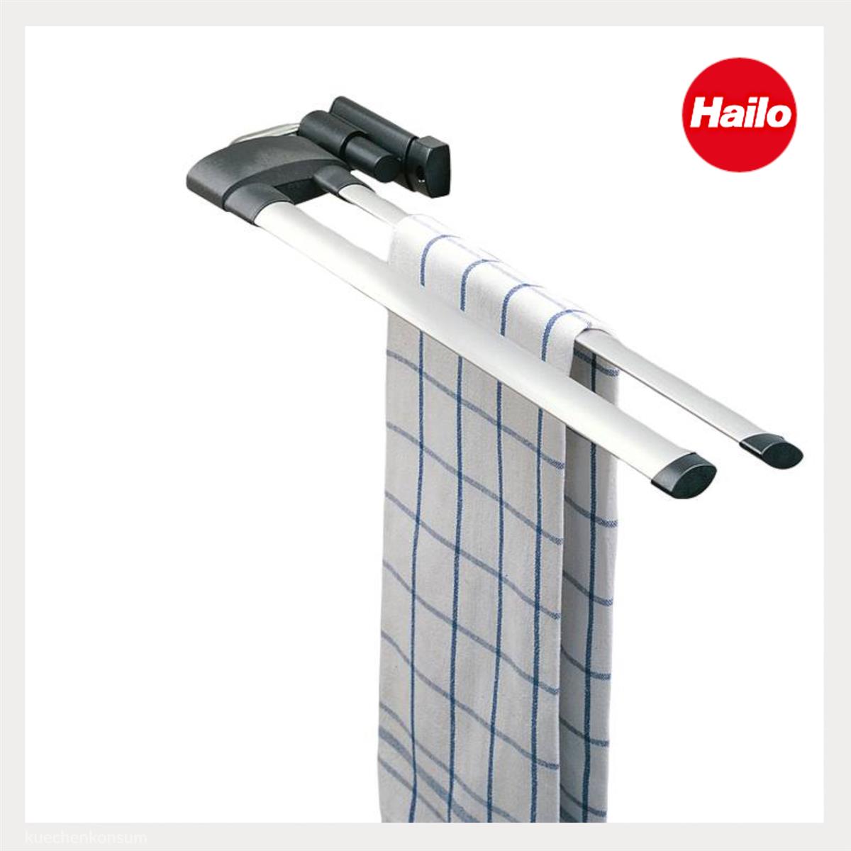 Hailo Handtuchhalter 3132101 Secco Alu Line Aluminium 2-armig