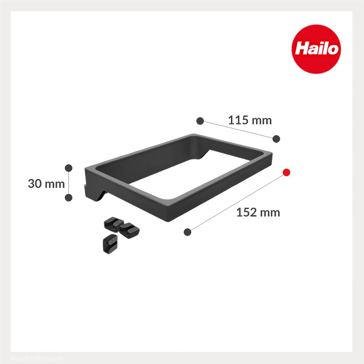 Hailo Halter 3603951 für Inneneimer 1129889 dunkelgrau 2,5 Liter 152 x 115 x 30 mm