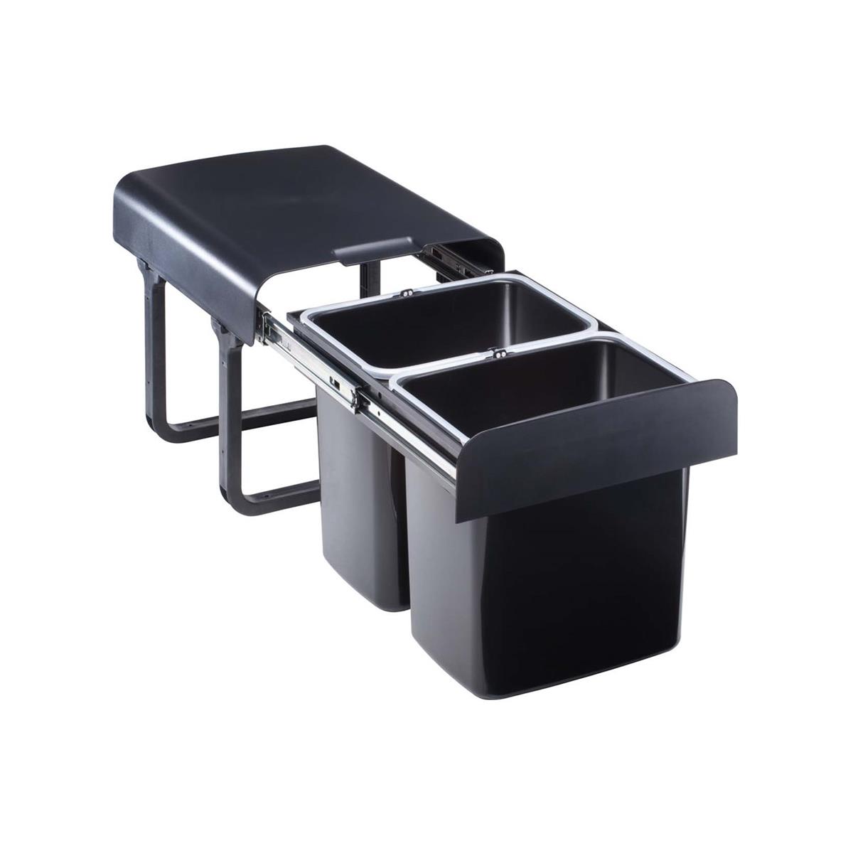 Ekotech Abfallsammler EKKO.20 schwarz 2x 16 Liter