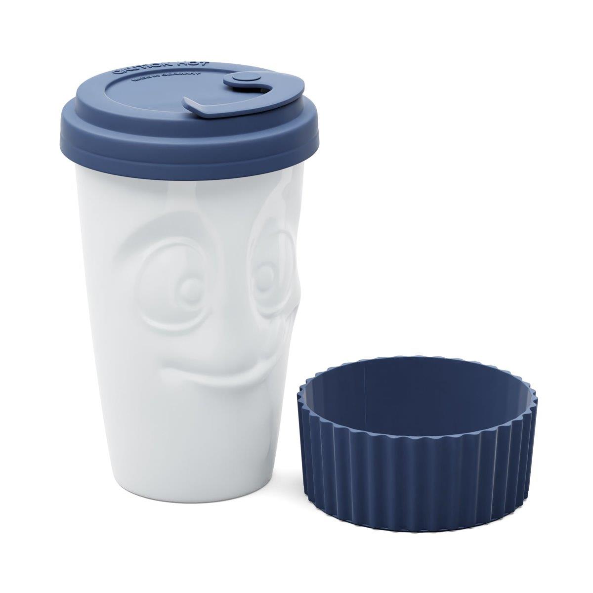 TV Tasse Kaffeebecher 04 To Go Lecker Marineblau