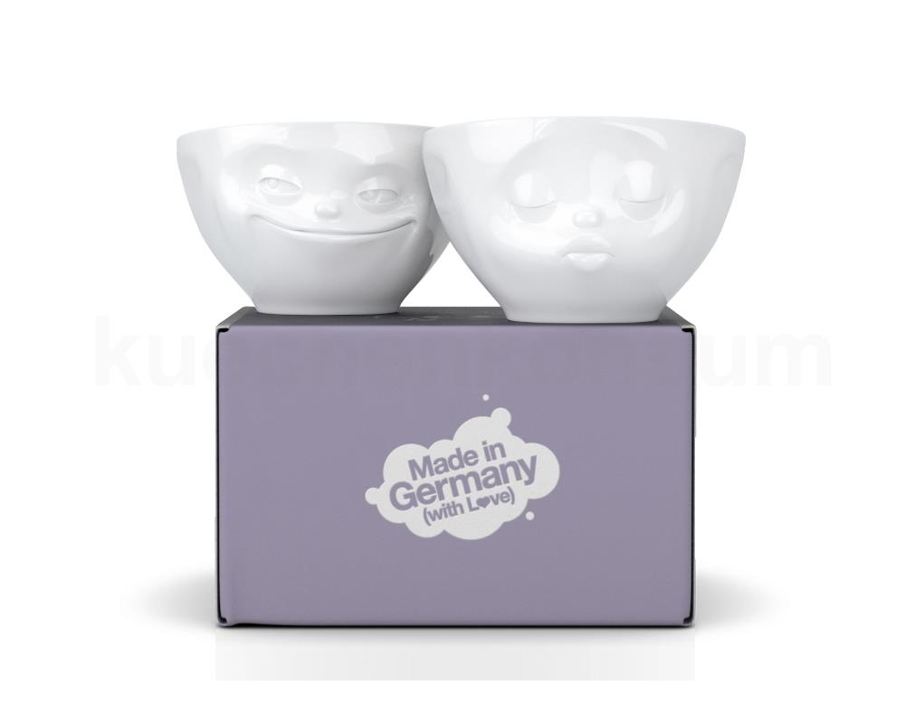 TV Tasse Dip-Set 21.01 Happy und Kiss klein weiß