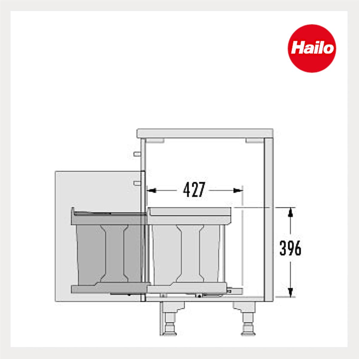 Hailo Abfallsammler 3635001 AS Swing Solo manual 20 Liter