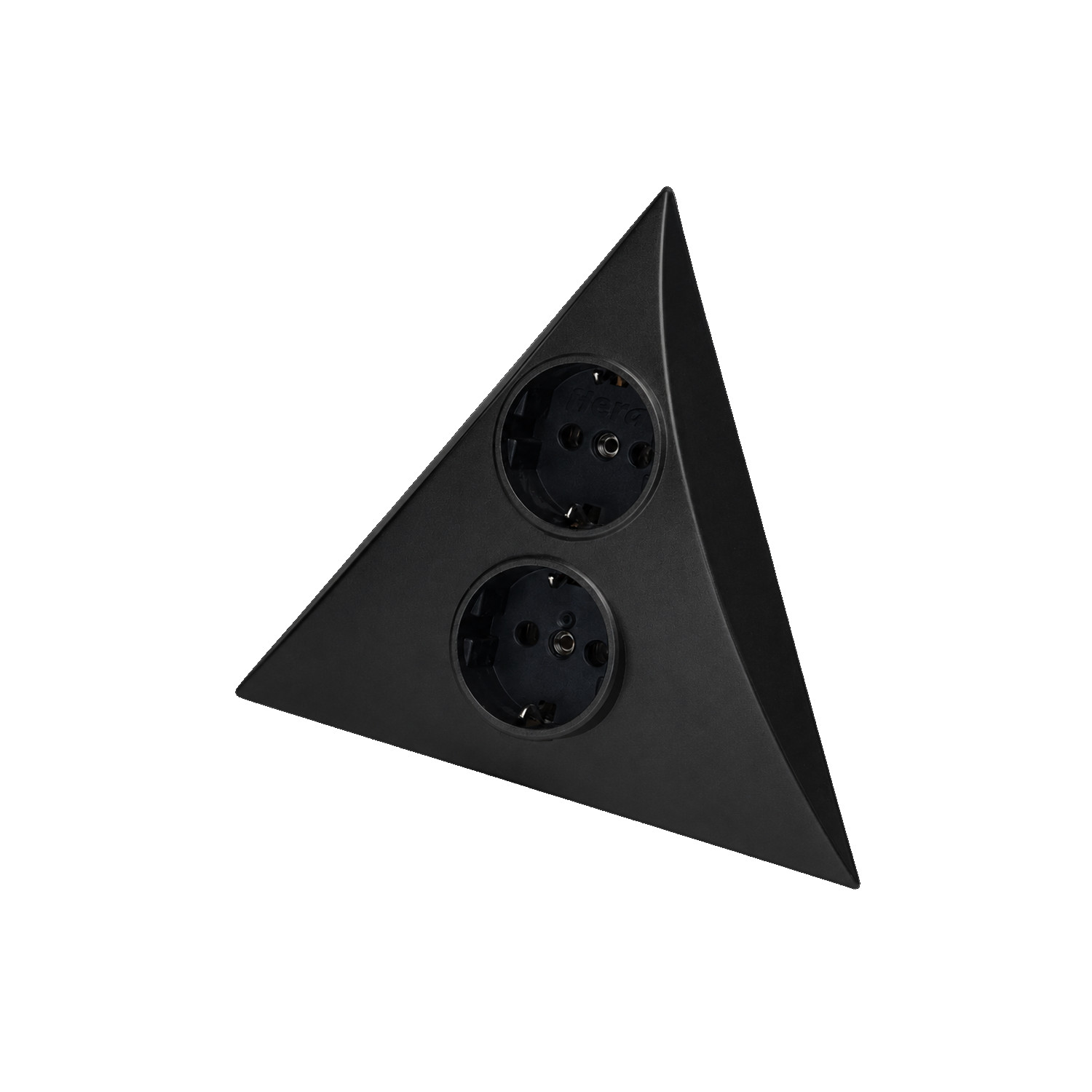 Hera Luxor 2-fach Ecksteckdose schwarz 172 x 125 x 88 mm