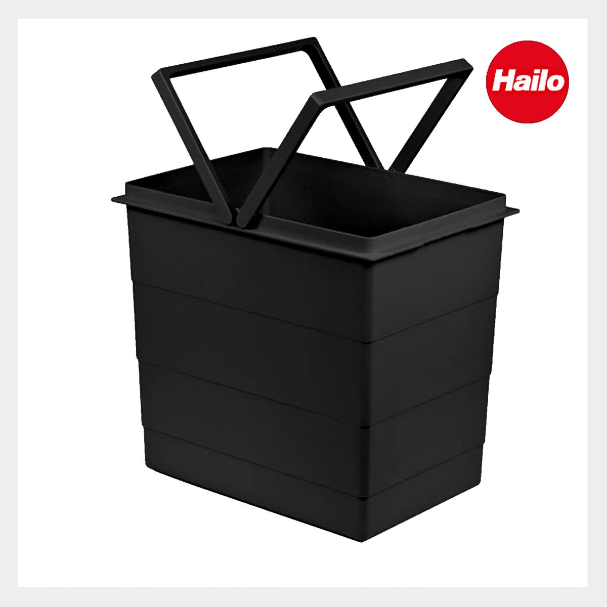 Hailo Inneneimer 1225939 schwarz 18 L 320 x 226 x 295 mm 2 Henkel