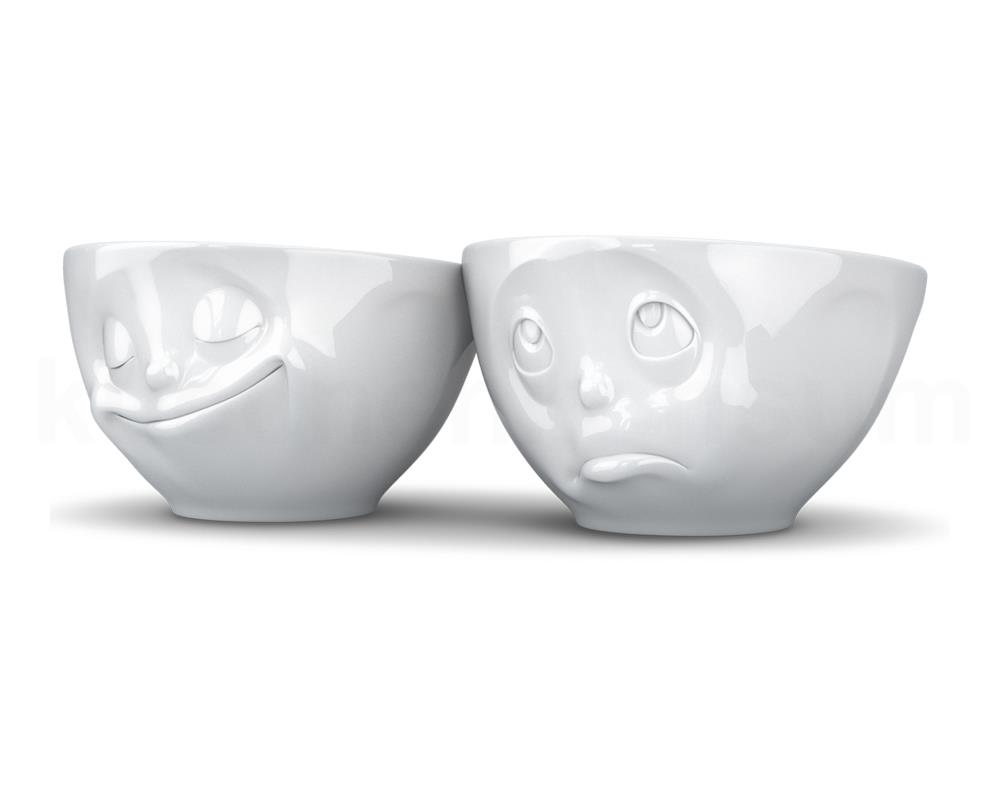 TV Tasse Schälchen-Set 23.01 Glücklich und Och Bitte mittel weiß