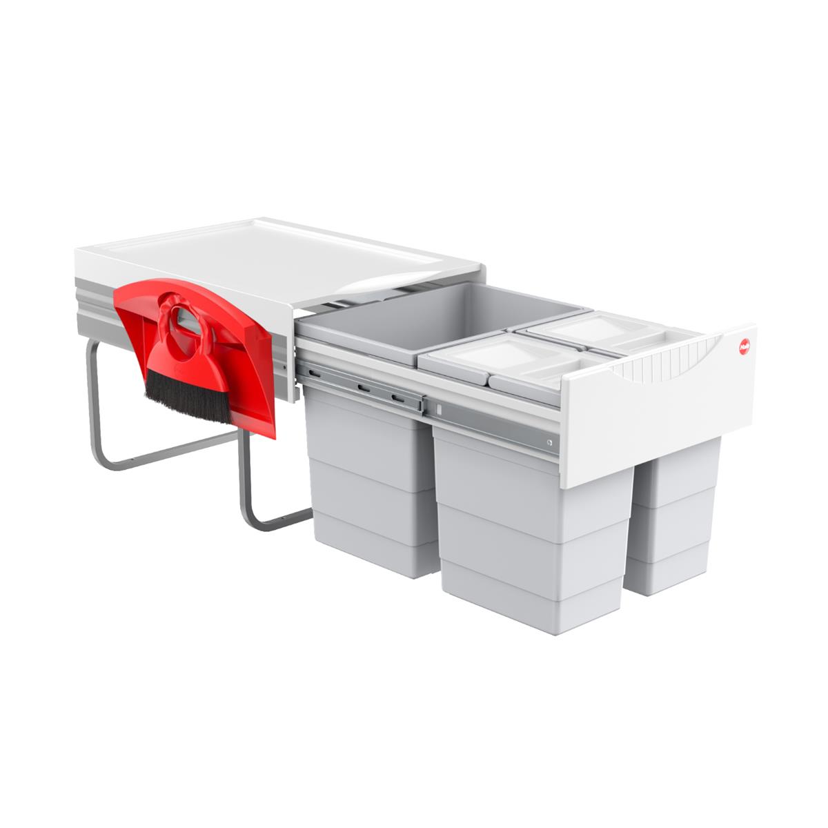 Hailo Abfallsammler 3642232 Swing Raumspar-Tandem-H 2x 10 + 20 Liter